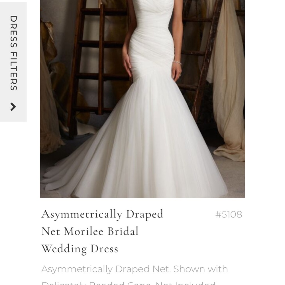 Size 18 never worn or altered wedding gown with a diamond and pearl Shaw overlay